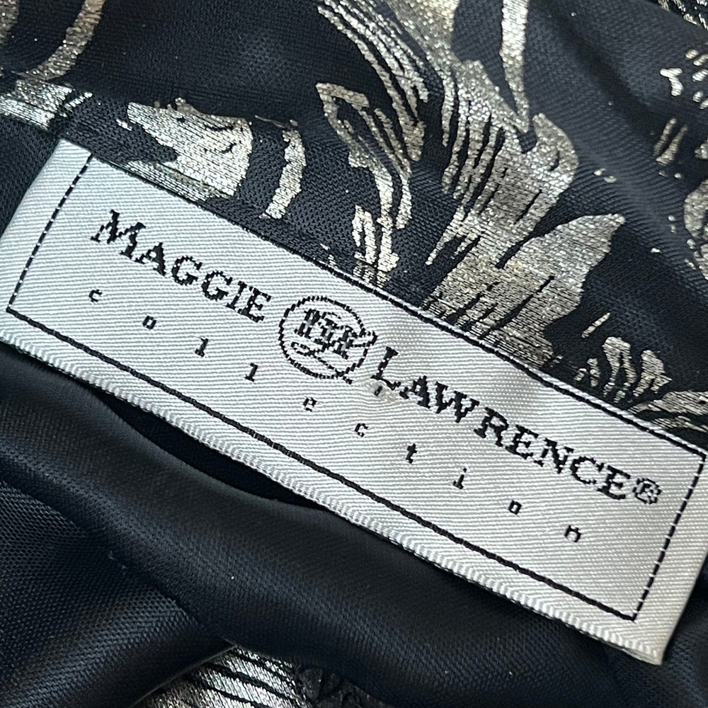 Vtg Maggie Lawrence Blouse Whimsigoth Metallic Brocade Button Up Gold Baroque - Picture 8 of 9